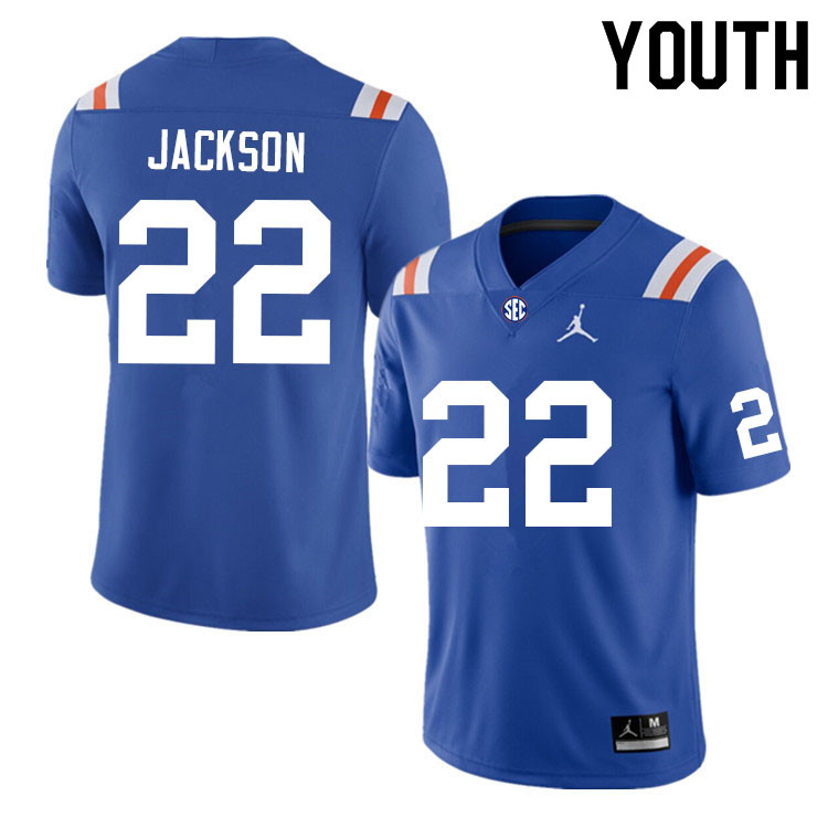 Youth #22 Kahleil Jackson Florida Gators College Football Jerseys Sale-Throwback - Click Image to Close